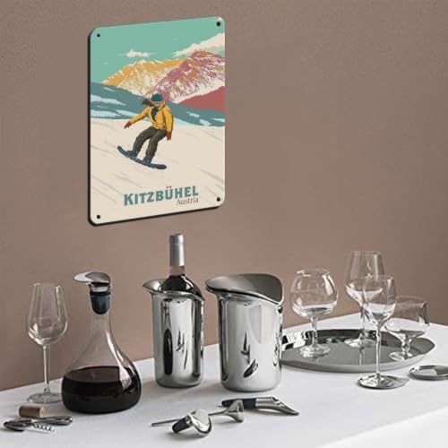 Affiche Kitzbuhel cadeau idéal pour passionné de snowboard