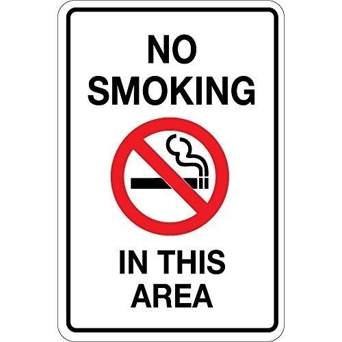 No Smoking in This Area ���^���u���L�Ŕ� �z�[���f�R���[�V���� �A���~�T�C�� �K���[�W�h���C�u�E�F�C�p 8x12�C���`