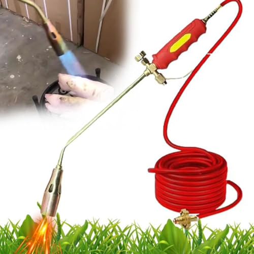 2025 New Propane Torch Weed Burner Kit, High Output 1,900,000 BTU Portable Propane Torch Gun Weed Burner 6.6ft Hose with Push Button Igniter for Weeds Garden