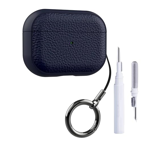 Image of YODI Case Cover for Airpods Pro|Pro 2|Airpods Pro 3|Airpods 4 Pouch, Silicone Cases with Cleaner Kit 360 Drop Protection,Shock-Resistant ((Leather-Blue), Airpods Pro /Pro 2)