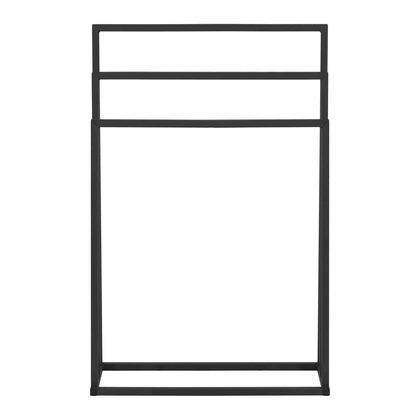 Physa Porte-Serviette sur Pied en Acier 3 Barres (3 Barres, Largeur 55 cm, Capacité de 6 kg, Noir)