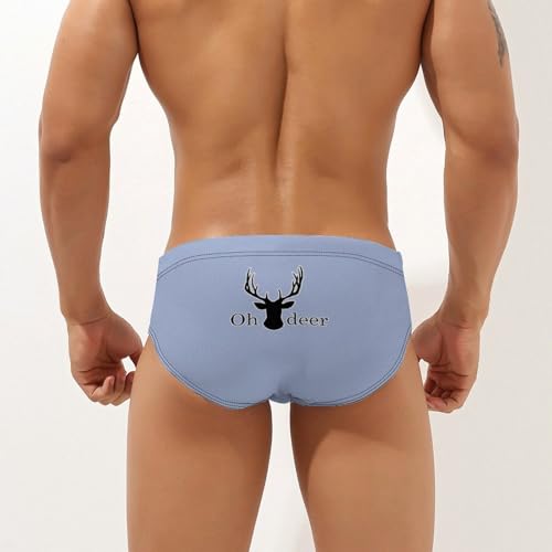 Oh Deer Mens Swim Briefs Bikini Sexy Low Rise Trunks Swimsuit Bathing Suit Beach2