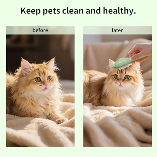 Image of Zoocozy Cat Brush for Shedding, Dog Deshedding Brush, Pet Hair Removal Tool for Puppy Pitten(Green)
