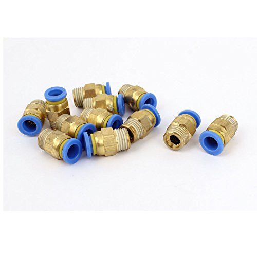 Image of Sellify Uxcell 8mm Tube 1 /4 inch Bsp Thread Quick Connector Pneumatic Air Fittings, 12 Pieces