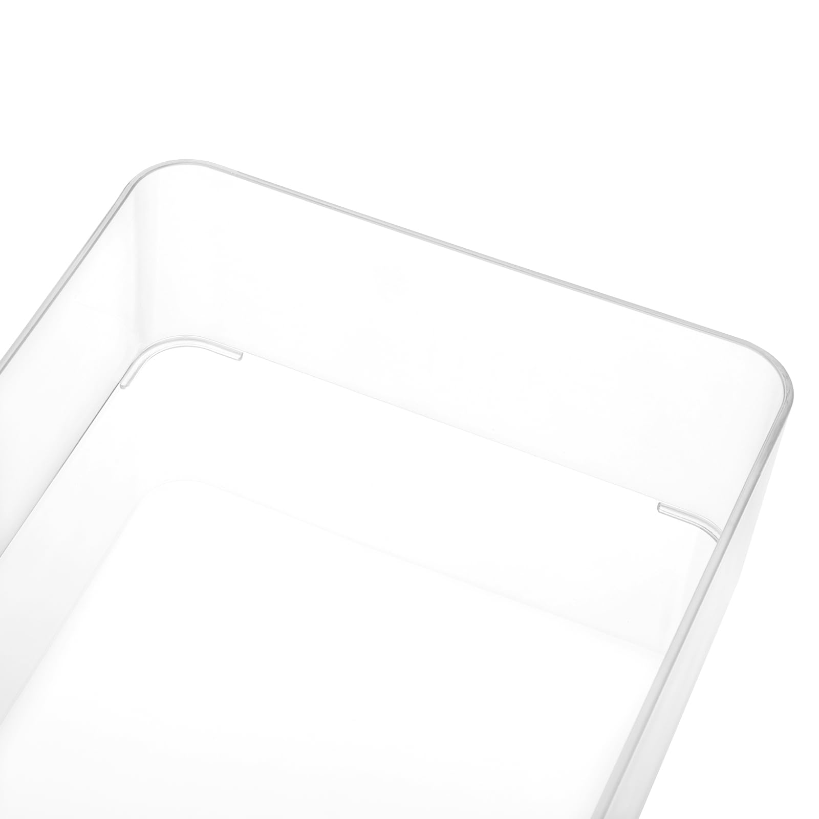 ZOENHOU Paquete de 4 organizadores de cajones grandes de 40 x 15 x 5,8 cm, cajones de almacenamiento de plástico transparente, bandejas organizadoras de cajones transparentes versátiles para cocina,