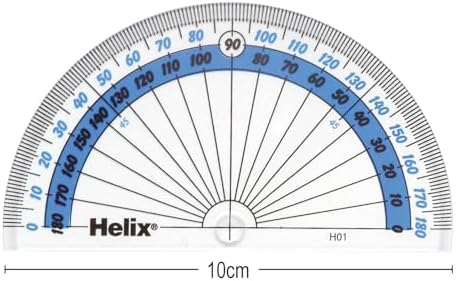 Helix 10 cm 180 stopni przezroczysty kątomierz