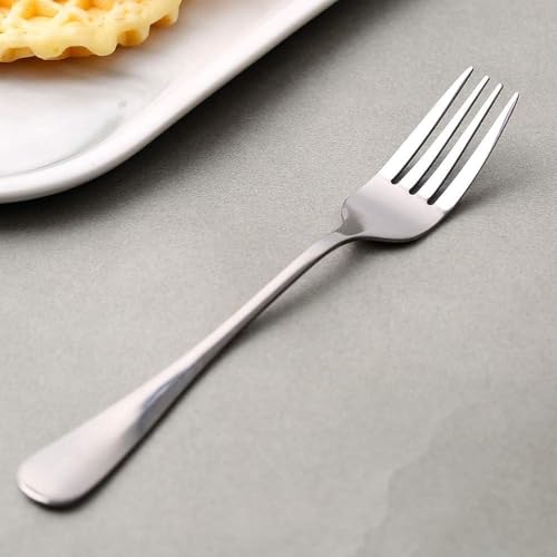 Image of Portable Utensils Set with Case - Reusable Stainless Steel Cutlery Set, Eco-Friendly 3-Piece Knife Fork Spoon Travel Set for Camping, Office, School, Picnic & Outdoor Use (Silver)