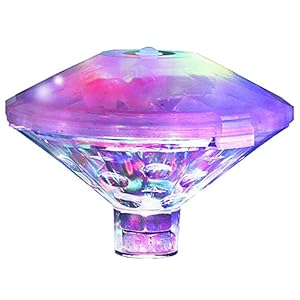 Caxmtu Floating Pool Led Tub Lights Lamp for Bath Disco Pond Swimming Pool Child Bath Toys, 7 Modes Assorted Color…
