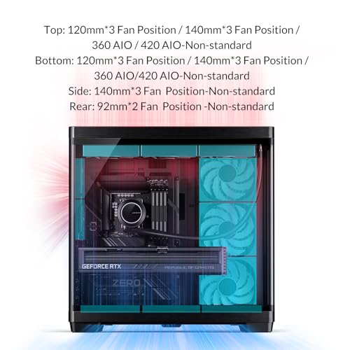 Image of JONSBO TK-4 Black ATX PC Case,Separated Cabinet Mid Tower Computer Case,Bi-Bent Surround View Glass,Aluminum Alloy, Support Micro /ATX, SP Back-Connect(BTF) MB /460GPU /200PSU,Type-C Jack, Black
