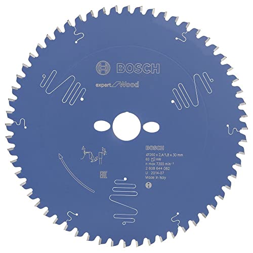 Bosch Professional Kreissägeblatt Expert for Wood (Holz, 260 x 30 x 2,4/1,8 mm, 60 Zähne, Zubehör Kreissäge) – Ansicht 1