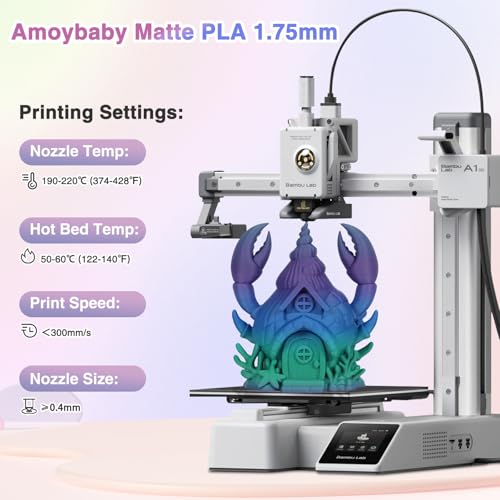 Image of Rainbow Matte PLA Filament Bundle | 6-Pack (250g per Spool, 1.5kg Total), Multicolor Changing 3D Printer Filament 1.75mm Rainbow Filament for FDM 3D Printers & 3D Pens