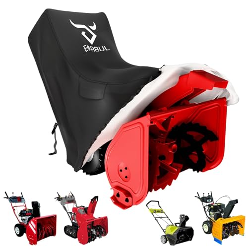 EVRBUL Universal Snowblower/Thrower Cover – Heavy-duty, waterproof design compatible with