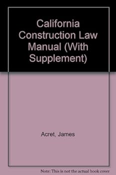 Hardcover California Construction Law Manual Book