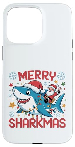 Merry Sharkmas AO[Z[^[ T^ CfBO V[N Cgt X}zP[X iPhone 15 Pro Max p