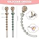 CNMTCCO Schnullerkette, 4PCS Silikon Schnullerkette, mit Anti-Verlust-Clip, sicher & tropffrei, weich & langlebig, BPA-frei, für Cup Catcher Baby, Flaschen, Beißring, Hochstühle