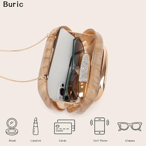 Image of Acrylic Clutch Purse for Women Marbling Evening Wedding Handbags Acrylic Shell Box Purses for Party Prom Cocktail