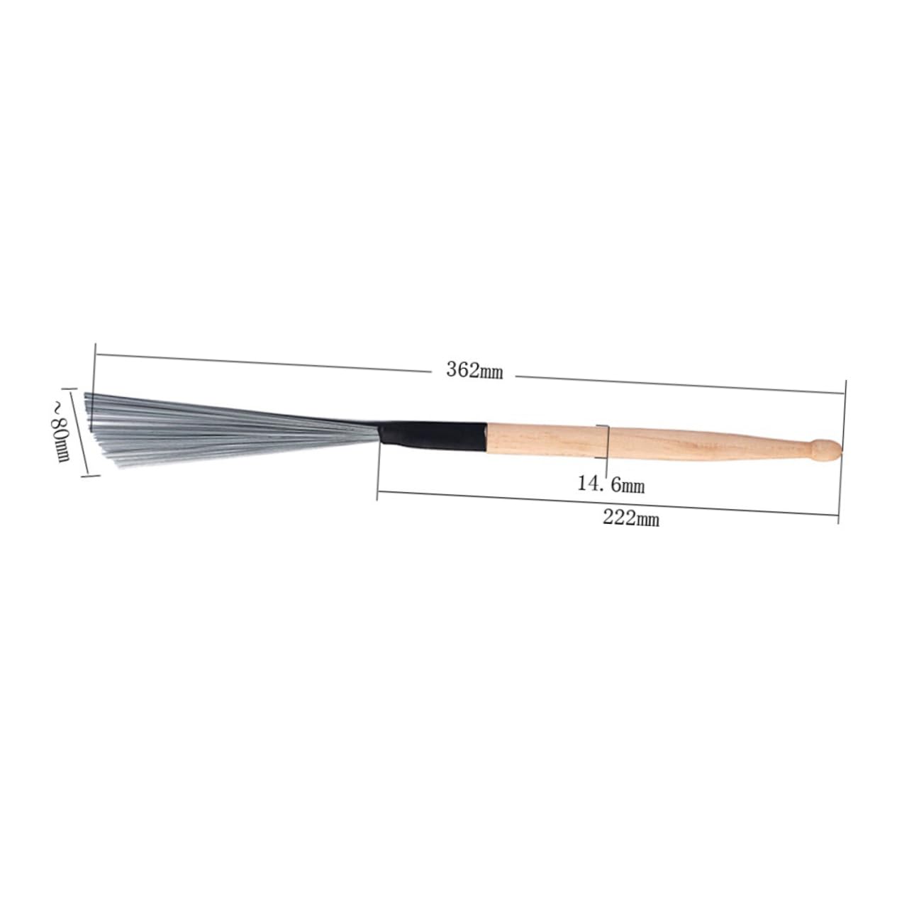 2 Spazzole in Pezzi 222mm D'acciaio Filo, per Tamburo