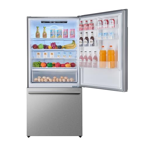 Forno C-FFFFD1785-31S 31 Inch Milano Espresso Refrigerator With Bottom Freezer - 17.2 Cu. Ft Counter Depth Refrigerator thumb #2