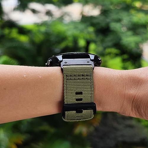 Abanen Rugged Nylon Watch Bands for Garmin Fenix 8 51mm / Fenix 7X / Enduro/Instinct 2X, Adjustable Sports Wrist Strap with Stainless Steel Clasp for Fenix 6X /5X,Tactix 7 Pro, epix Pro 51mm