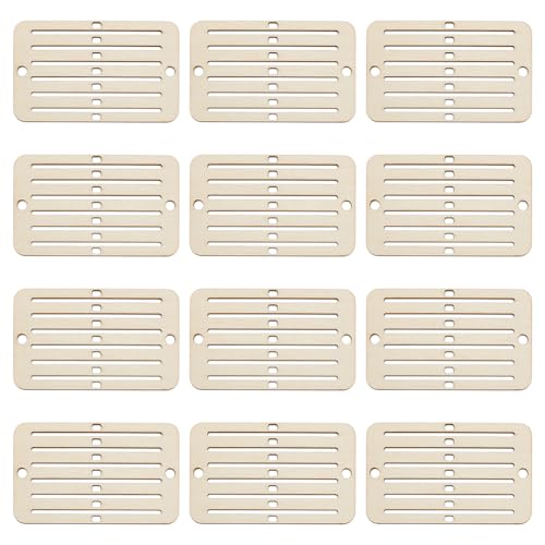PH PandaHall - PH PandaHall 12PCS Outils de Tissage à Peigne en Bois pour Métier à Tisser Mini Métier à Tisser à Peigne pour Sangle Arrière pour Bracelet Sac Ceinture Sangle Débutant Mocassin Couleur