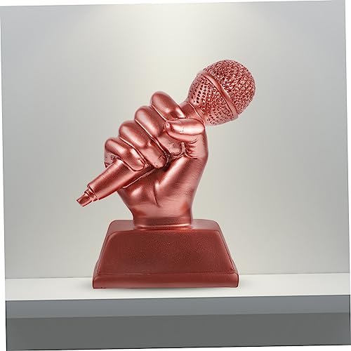 ERINGOGO Troféu Resina Artesanato Troféu Música Boa Voz Microfone Resina