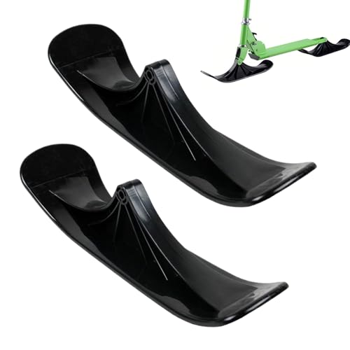 Kit de conversión de scooter de nieve - PP de 38x11 cm - Patines de trineo de repuesto de 2 piezas | Accesorio de esquí Monopatín Trineo Niños Scooter Ruedas Invierno Deslizamiento al aire libre