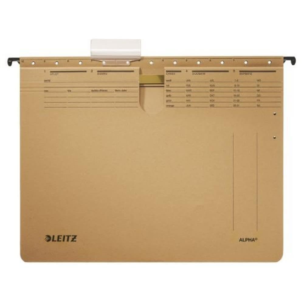Leitz ALPHA - hanging folders & accessories (Brown, A4, Cardboard, Polypropylene)