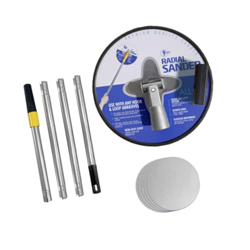 Ponceuse sèche radiale contre les irrégularités de plâtre, kit 9 pouces avec supports