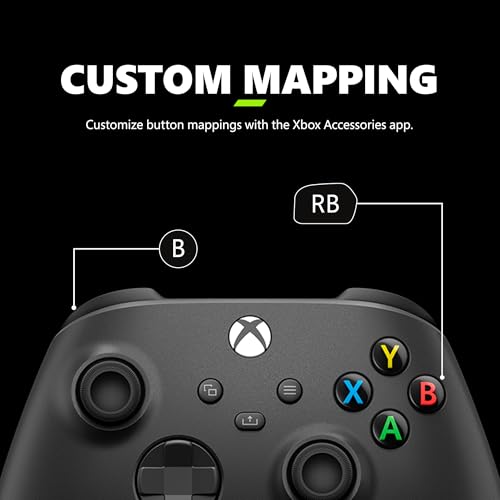 Xbox Wireless Gaming Controller + USB-C® Cable (2025) – Carbon Black – Play on Xbox, Windows, Android, iOS, FireTV Sticks, Smart TVs, VR Headsets image 5