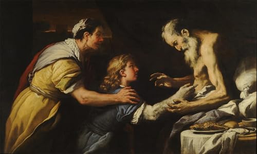 Célèbre Oeuvre Dimpression haut de gamme Isaac bénissant Jacob pour salon