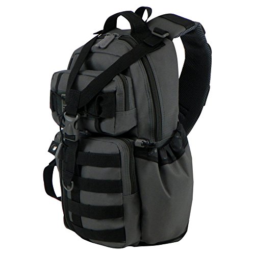East West U.S.A RT525 Tactical Molle Assault Sling Shoulder Cross Body One Strap Backpack, Digital Color/Black