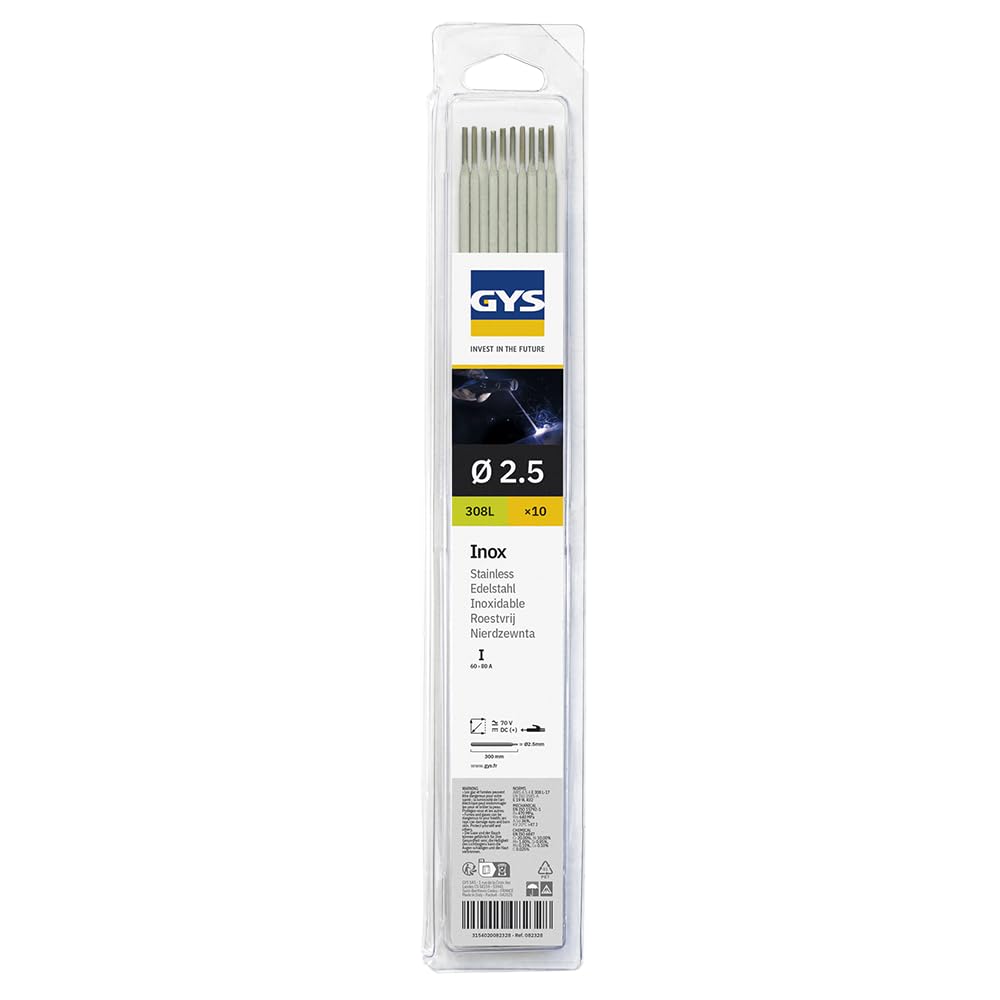 Abratools GYS Electrode Set Diameter 2.5 mm Stainless 308L Blister 10U