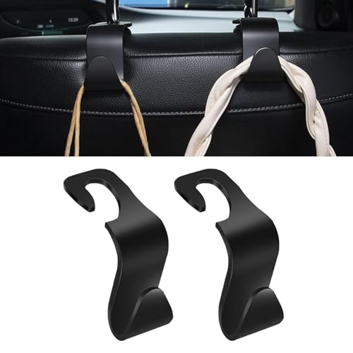 deemars Paquete de 2 Ganchos para el Reposacabezas del Asiento del Coche, Gancho Para Bolsos, Gancho para el Reposacabezas del Asiento del Coche Universal para la Mayoría de Los Coches
