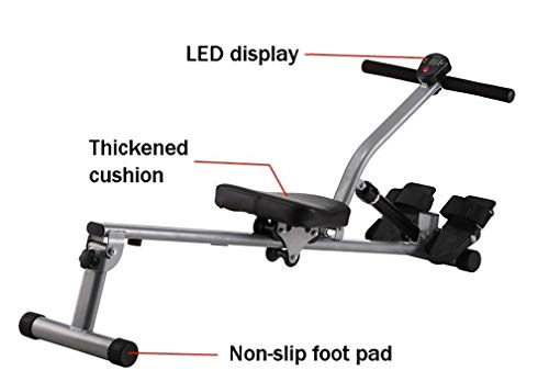 Image of Foldable Rowing Machines Rowing Machine Foldable Indoor Rower Exercise Equipment with 12-Level Quiet Magnetic Resistance for Cardio Exercise Workout at Home and Studio