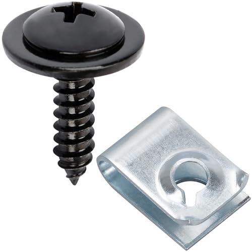 OAUTOO 10Sets Fender Liner & Splash Shield Screw with U-Nut Kit for Honda 90139-SE0-003 90345-S04-000