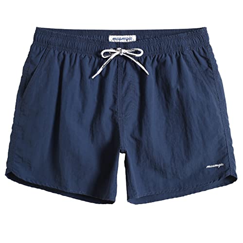Image of maamgic Mens Swim Trunks 5 inch with Mesh Lining Quick Dry Bathing Suits for Men Swim Shorts Swimwear