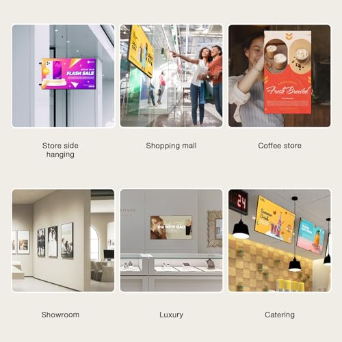 Canlarriz Digital Signage Display 23.6 inch Wall Mount Digital Menu Board for Restaurants and Stores Advertising Screen 700 nits Ultra-High Brightness FHD Free Web Content Editor Android 2GB + 32GB by Canlarriz - Image 8