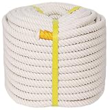 Natural Cotton Rope (1/2 in x 100 ft) Thick White Rope for Crafts, Plant Hangers, Hammock, Home Deco