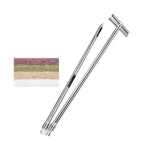 Sonda do pobierania próbek ziarna ze stali nierdzewnej, składane, głębokie narzędzie do pobierania próbek kukurydzy, pszenicy, nawozów, cementu, dokładny zestaw do testowania proszków do inspekcji