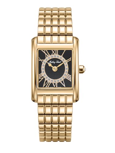 Mathey-Tissot Swiss Made Quartz Black Dial Analog Watch - Women D972PYN