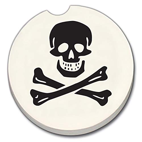 Skull and Crossbones Auto Coaster - Single Coaster for Your Car