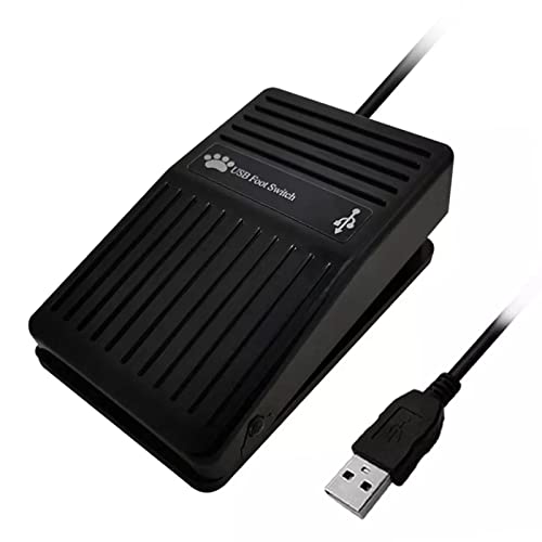 Meichoon Pedal de pie USB, interruptor mecánico único, simulador de pulsación de teclas, llave de combinación personalizada para adquisición de imágenes médicas, equipo de computadora con cable de 2 m