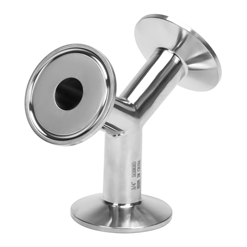 Image of DERNORD Tri Clamp Wye Clamp End True Y Type Cross Tee Tube Stainless Steel 304 Three Way Elbow 3 /4 Inch Pipe OD