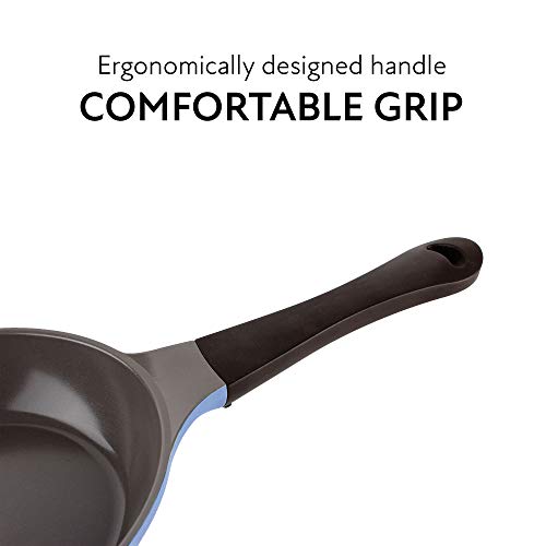 Neoflam Eela 1.9qt/1.8L Nonstick Ceramic Coated Saucepan with Integrated Steam Vent Glass Lid, Heat Resistant Bakelite Handle, Saute Pan, Soup Boiling Melting Pot, Cookware for Pasta, PFOA-Free, Blue Second Image