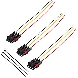 UNIGT 3 PCS 24-inches Pulse Power Plug Pigtail Connector for 2018-2019 Polaris Ranger Crew XP 1000 RS1 General Bus Bar Power Harness Pigtail Connector - 14 Gauge