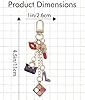 Yrrue Gold Makeup Charm Keychain - Fun Lipstick, High Heel & Eyeshadow Palette Charms - Cute Purse & Bag Accessory for a Pop of Glam #2
