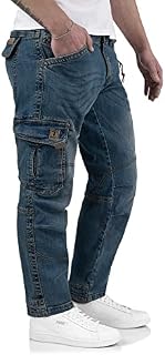 Timezone Męskie spodnie cargo Benito TZ 3387 Scrub Blue Wash