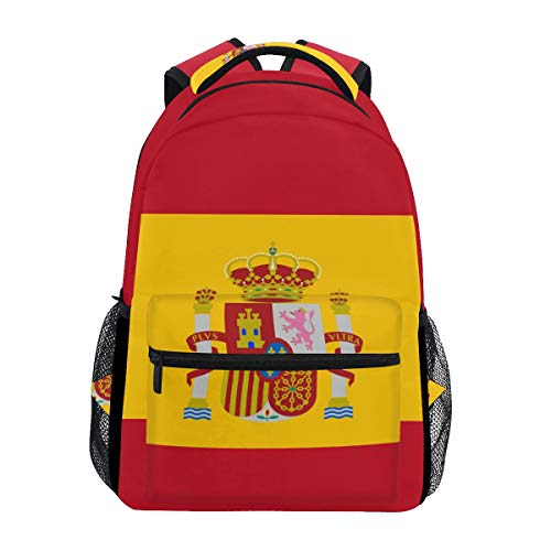 Eslifey Bandera de España Mochila Estudiantes Hombro Bolsas de Viaje Escuela