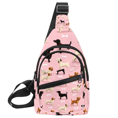 Sac banane avec sangle réglable rose pour course à pied et randonnée plein air