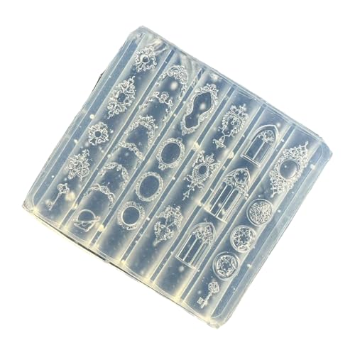 Vintage Silicone Mold Floral Relief Design Reusable Art Template For Home Manicure Beauty Nail Supplies